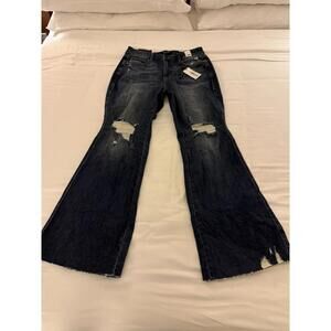 Judy Blue Tummy Control High Waist Flare Jeans Distressed NWT Size 16W